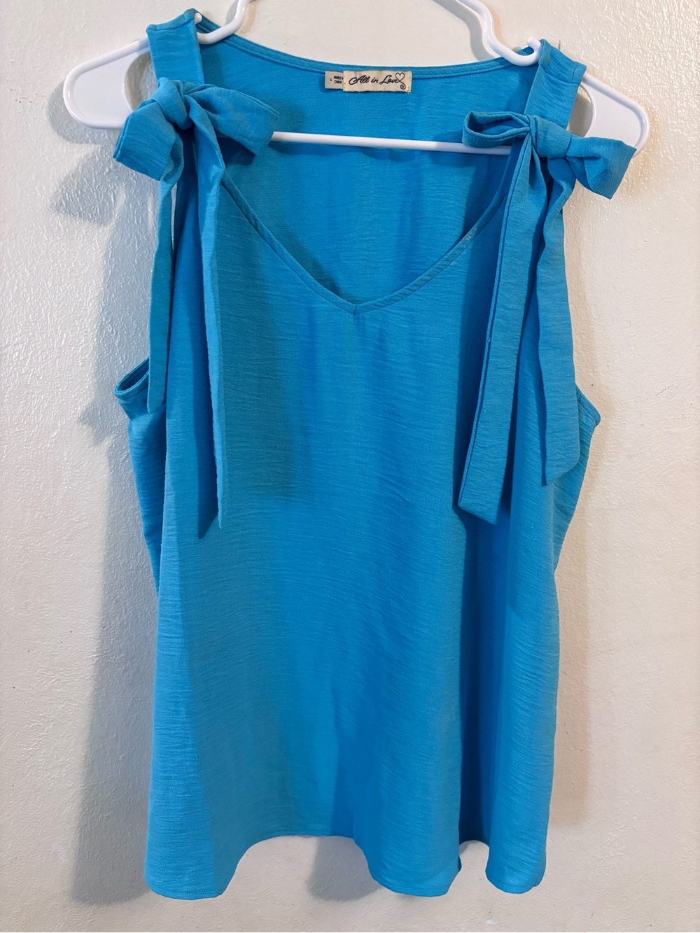 Worthington Bright Blue Tie-Strap V-Neck Camisole